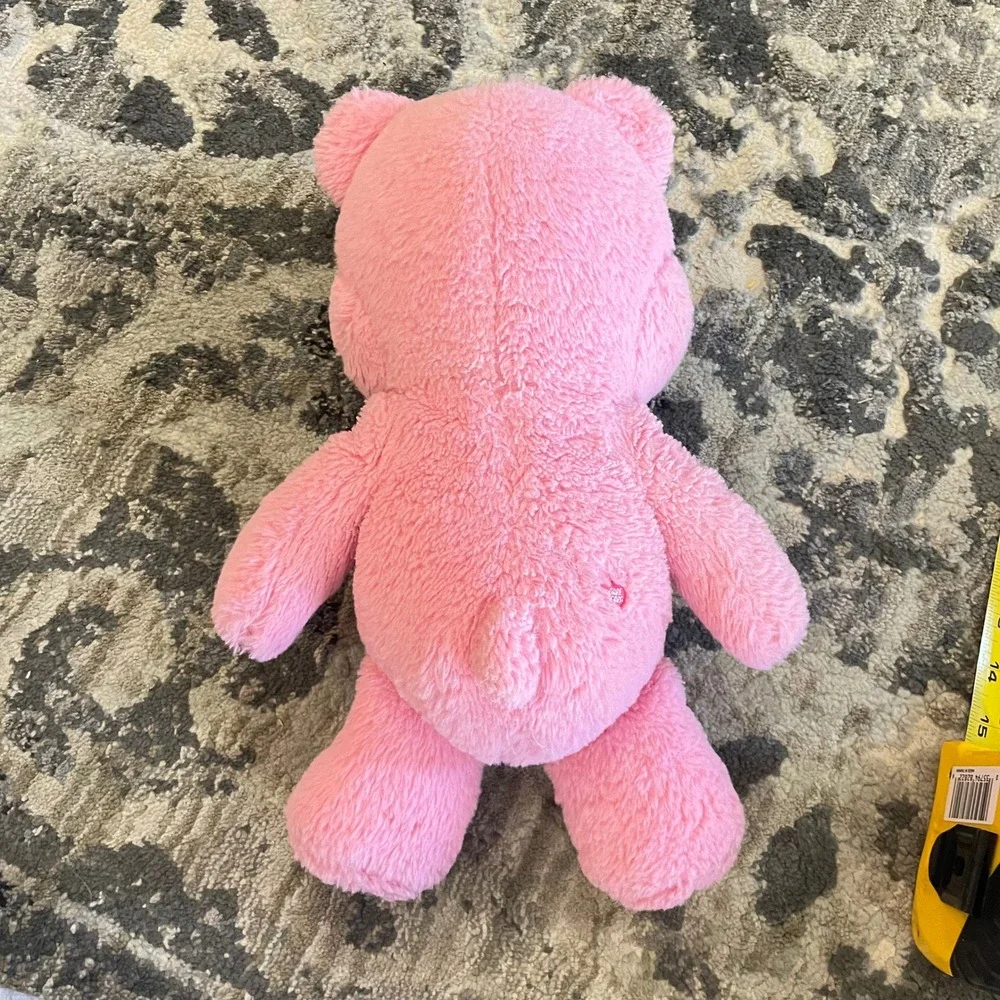 Care Bears Togetherness Bear Plush Rainbow Tie Dye Flower Belly Badge - Size 14